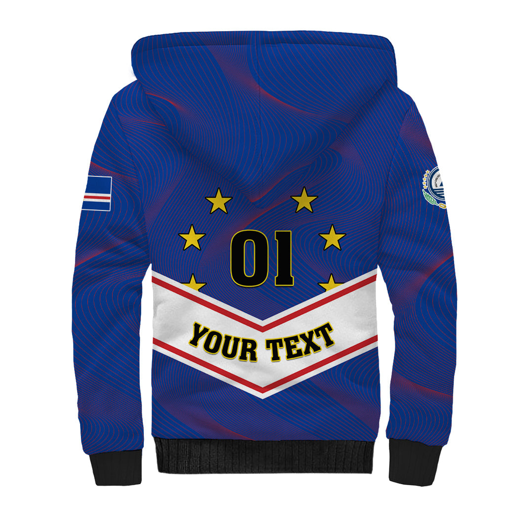 Cape Verde Football Sherpa Hoodie Come On Tubaroes Azuis - Wonder Print Shop