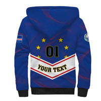Cape Verde Football Sherpa Hoodie Come On Tubaroes Azuis - Wonder Print Shop