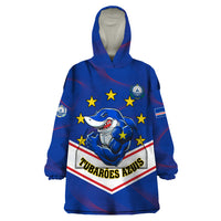 Cape Verde Football Wearable Blanket Hoodie Come On Tubaroes Azuis - Wonder Print Shop