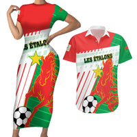 Burkina Faso Football Couples Matching Short Sleeve Bodycon Dress and Hawaiian Shirt Go Les Etalons - Wonder Print Shop