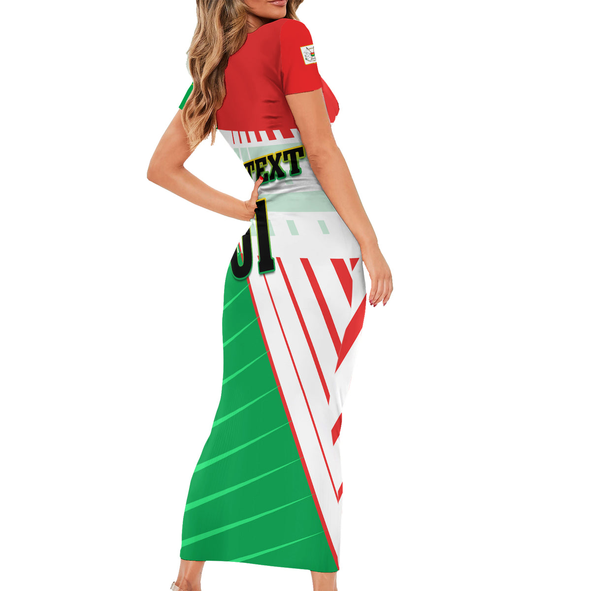 Burkina Faso Football Short Sleeve Bodycon Dress Go Les Etalons - Wonder Print Shop