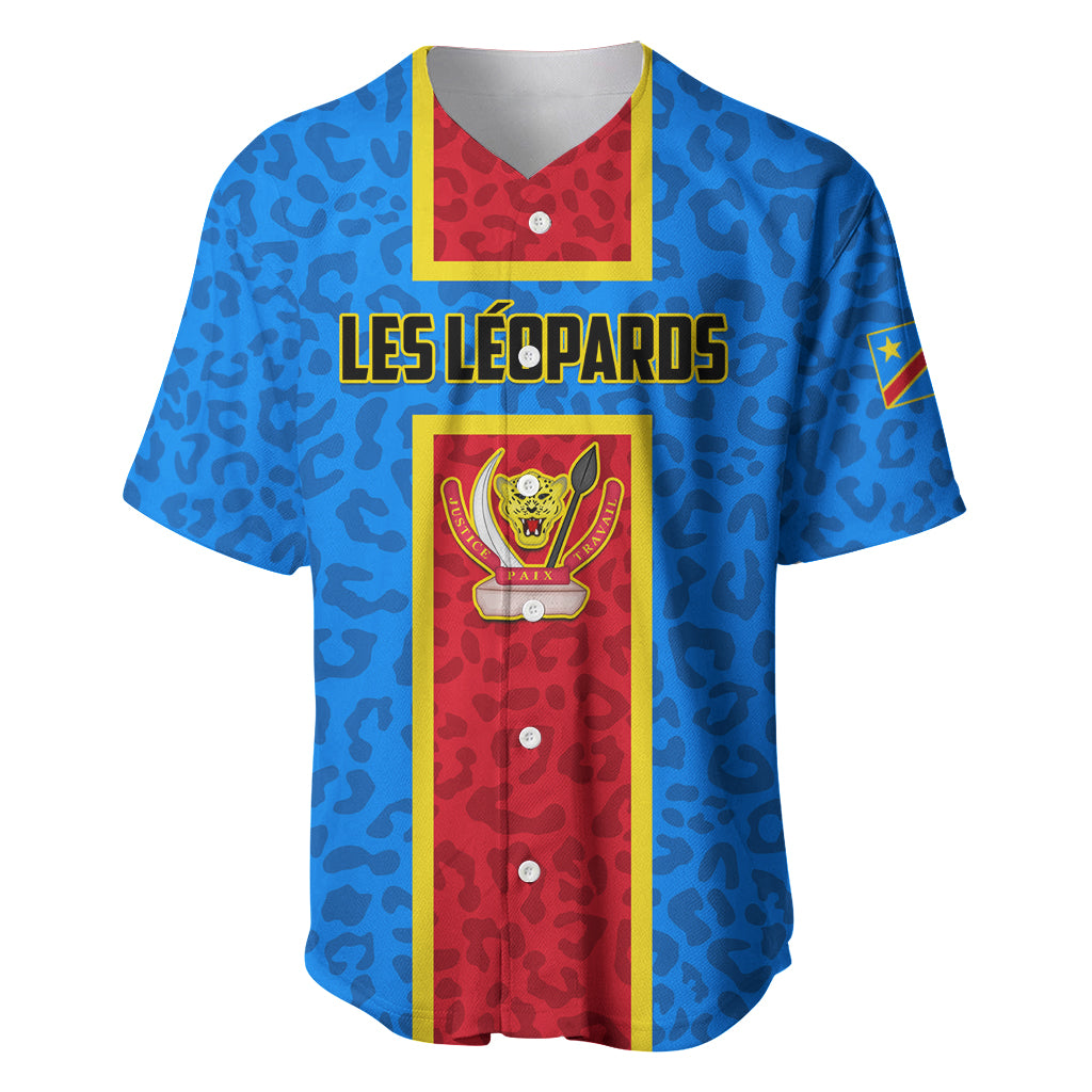 DR Congo Football Baseball Jersey Go Les Leopards - Wonder Print Shop