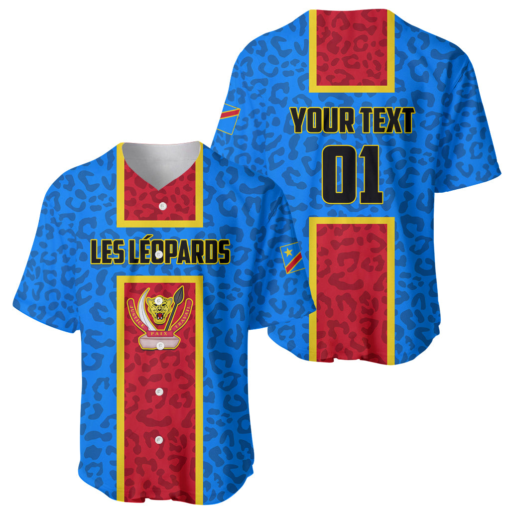 DR Congo Football Baseball Jersey Go Les Leopards - Wonder Print Shop