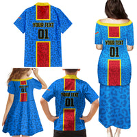 DR Congo Football Family Matching Puletasi and Hawaiian Shirt Go Les Leopards - Wonder Print Shop