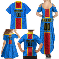 DR Congo Football Family Matching Summer Maxi Dress and Hawaiian Shirt Go Les Leopards - Wonder Print Shop