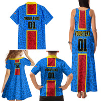 DR Congo Football Family Matching Tank Maxi Dress and Hawaiian Shirt Go Les Leopards - Wonder Print Shop