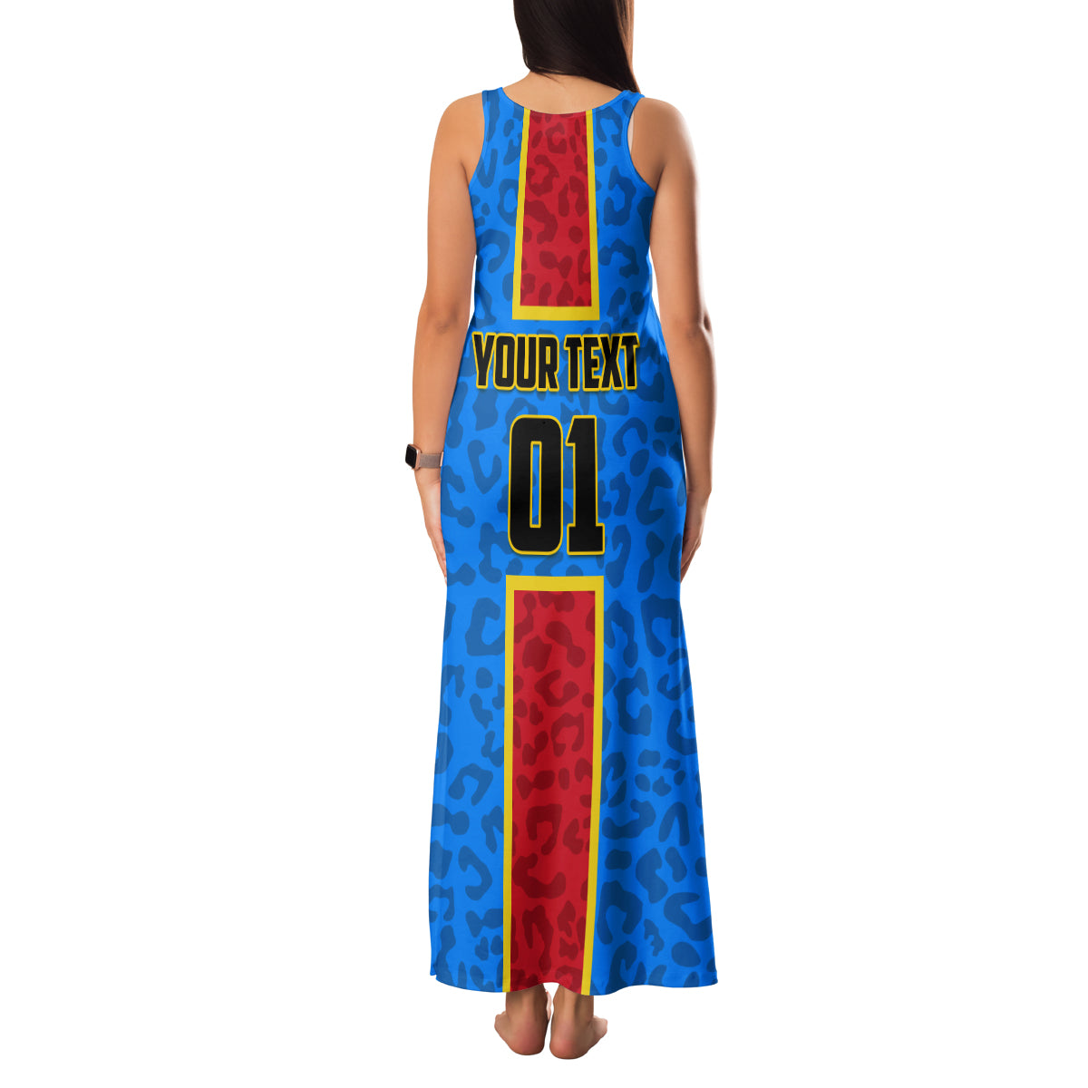 DR Congo Football Family Matching Tank Maxi Dress and Hawaiian Shirt Go Les Leopards - Wonder Print Shop