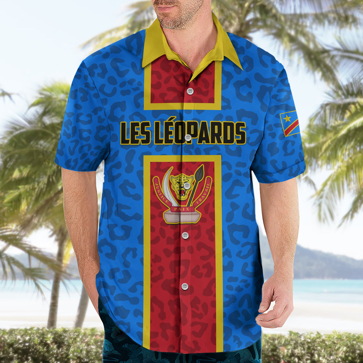 DR Congo Football Hawaiian Shirt Go Les Leopards - Wonder Print Shop