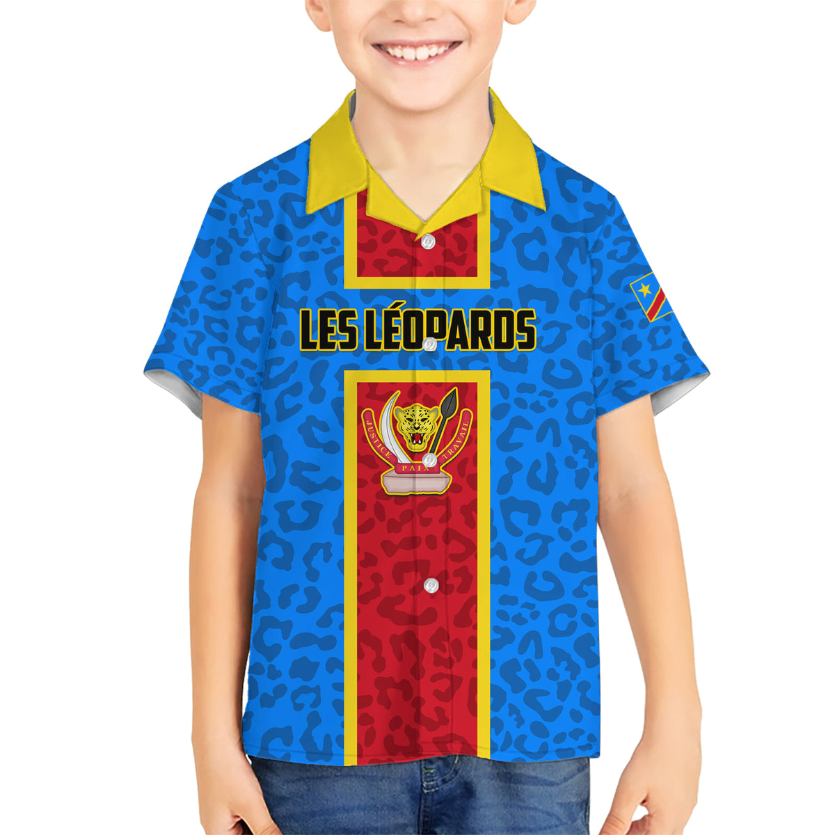 DR Congo Football Hawaiian Shirt Go Les Leopards - Wonder Print Shop