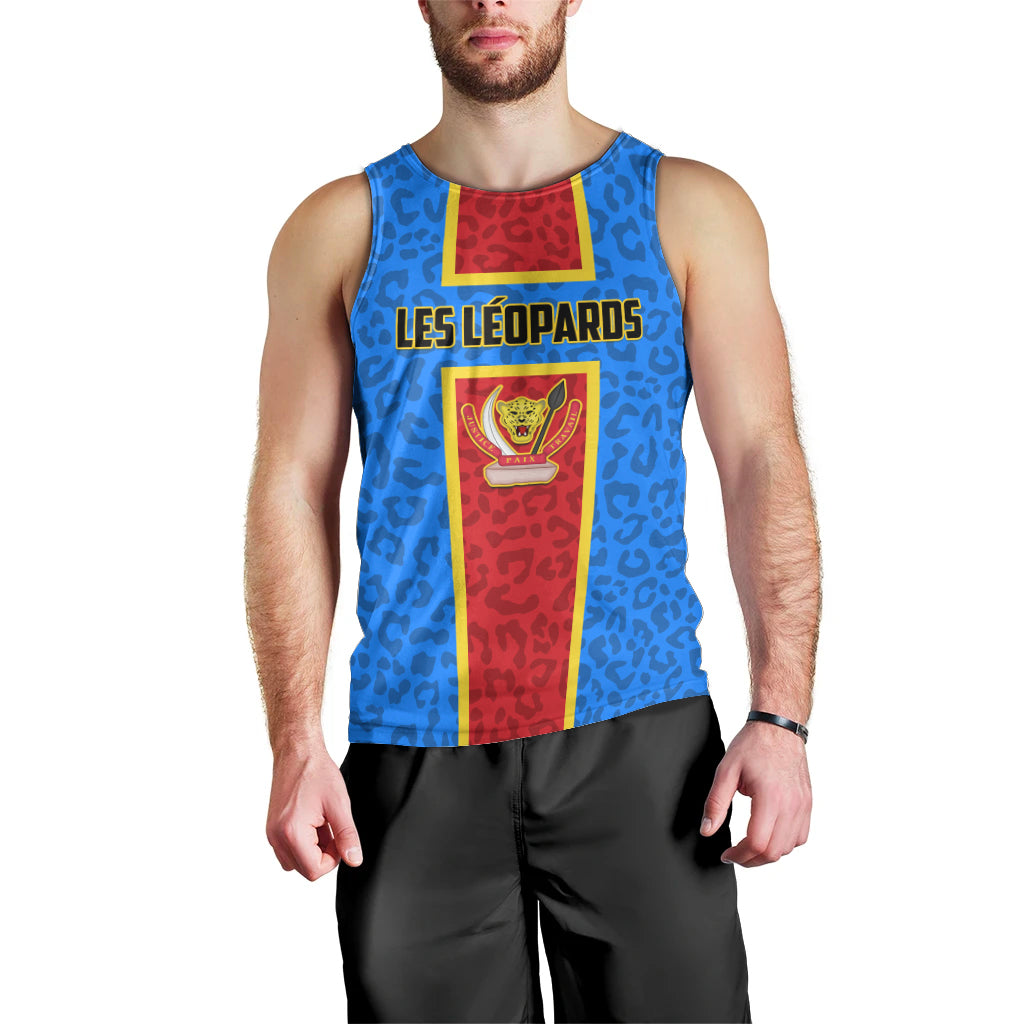 DR Congo Football Men Tank Top Go Les Leopards - Wonder Print Shop