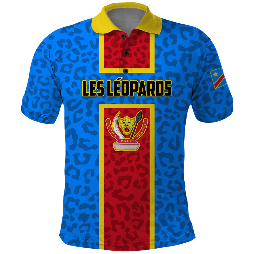 DR Congo Football Polo Shirt Go Les Leopards - Wonder Print Shop