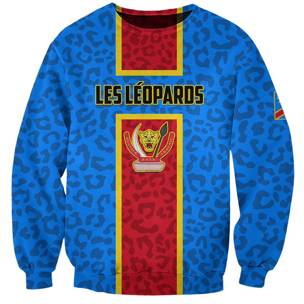 DR Congo Football Sweatshirt Go Les Leopards - Wonder Print Shop