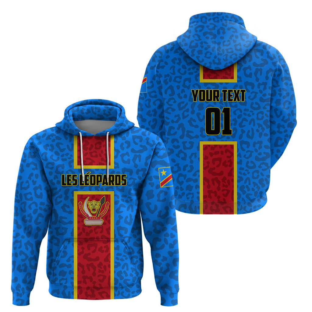 DR Congo Football Zip Hoodie Go Les Leopards - Wonder Print Shop