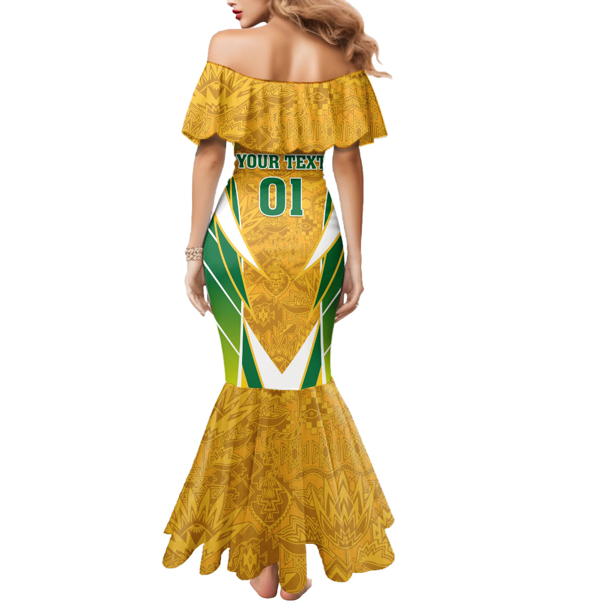 South Africa Soccer Mermaid Dress Come On Bafana Bafana - Wonder Print Shop