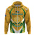 South Africa Soccer Zip Hoodie Come On Bafana Bafana - Wonder Print Shop