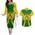 Mali Football Couples Matching Off The Shoulder Long Sleeve Dress and Hawaiian Shirt Tous Derriere Les Aigles Du Mali - Wonder Print Shop