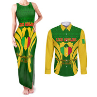 Mali Football Couples Matching Tank Maxi Dress and Long Sleeve Button Shirt Tous Derriere Les Aigles Du Mali - Wonder Print Shop