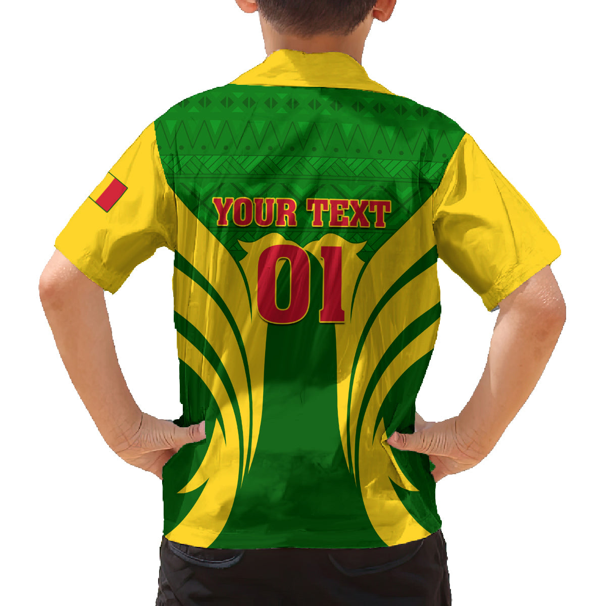 Mali Football Family Matching Off Shoulder Long Sleeve Dress and Hawaiian Shirt Tous Derriere Les Aigles Du Mali - Wonder Print Shop