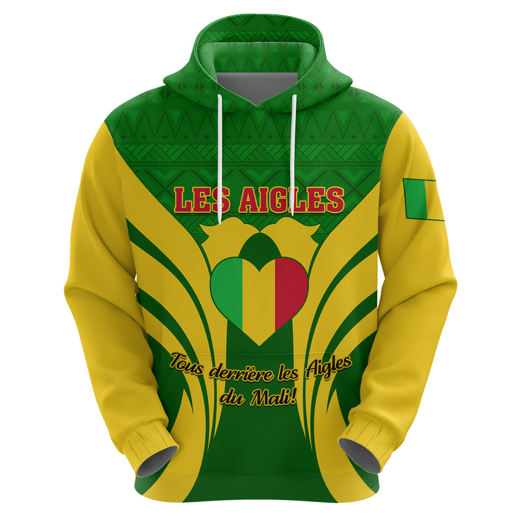 Mali Football Hoodie Tous Derriere Les Aigles Du Mali - Wonder Print Shop