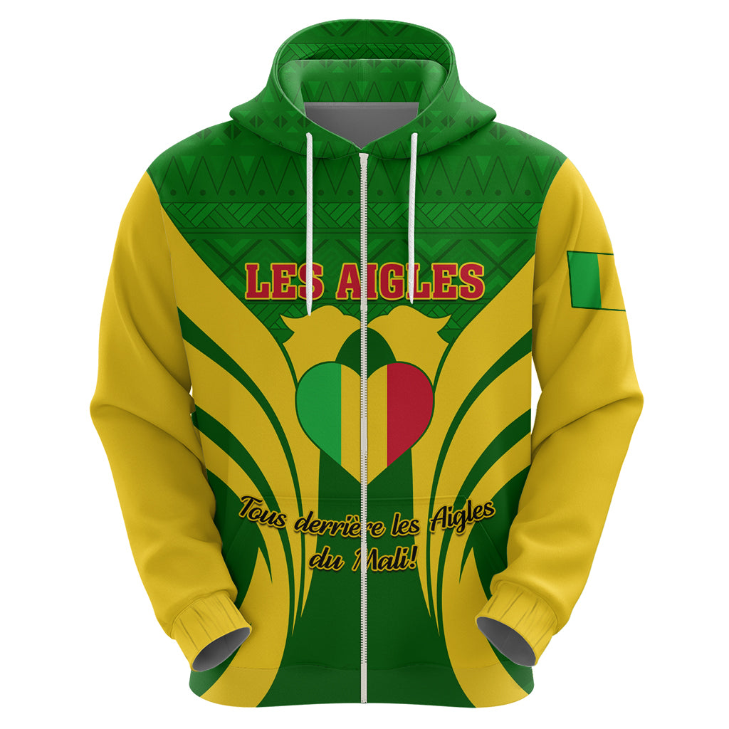 Mali Football Hoodie Tous Derriere Les Aigles Du Mali - Wonder Print Shop