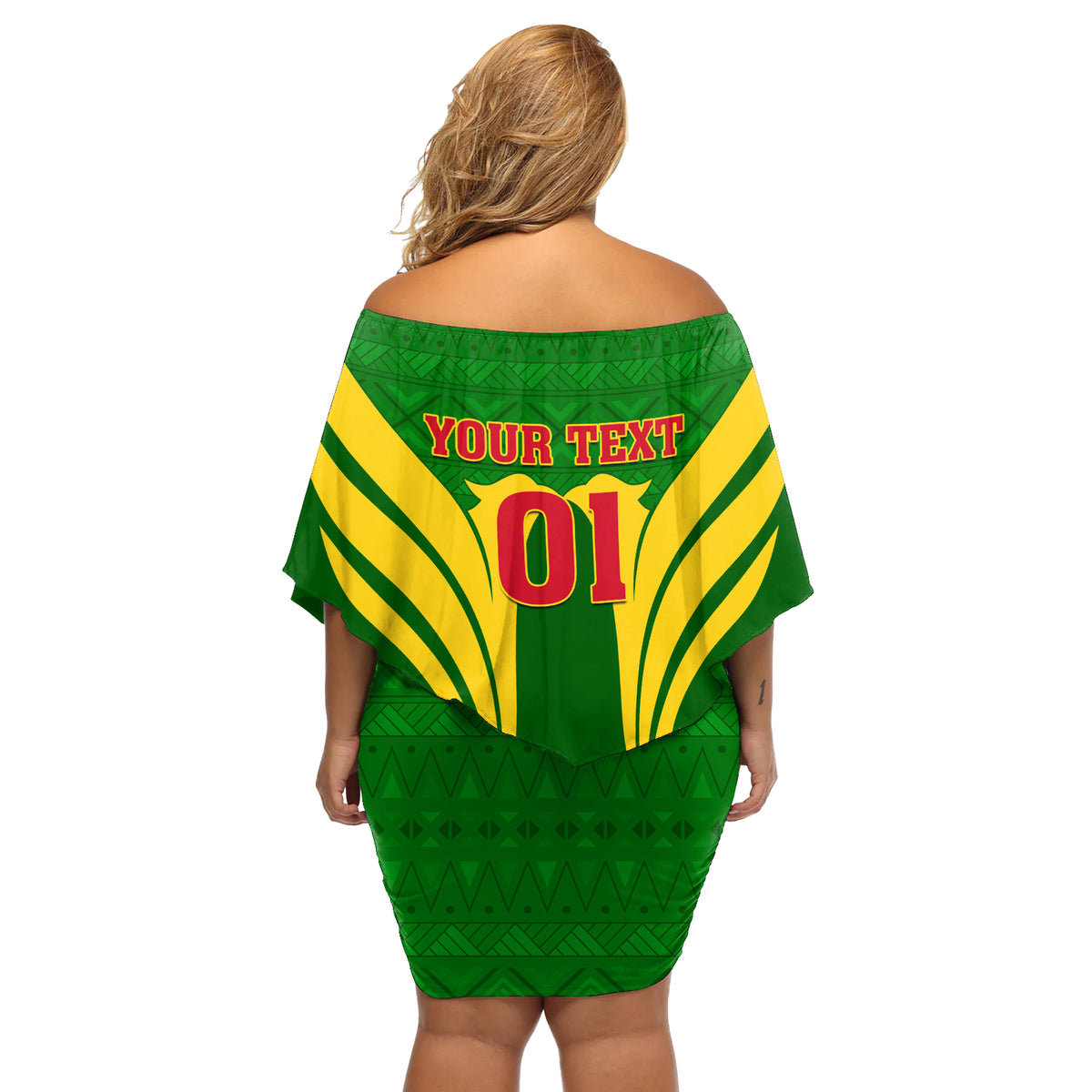 Mali Football Off Shoulder Short Dress Tous Derriere Les Aigles Du Mali - Wonder Print Shop