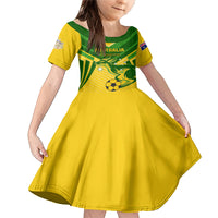 Australia Soccer Family Matching Mermaid Dress and Hawaiian Shirt Go Socceroos - Wonder Print Shop