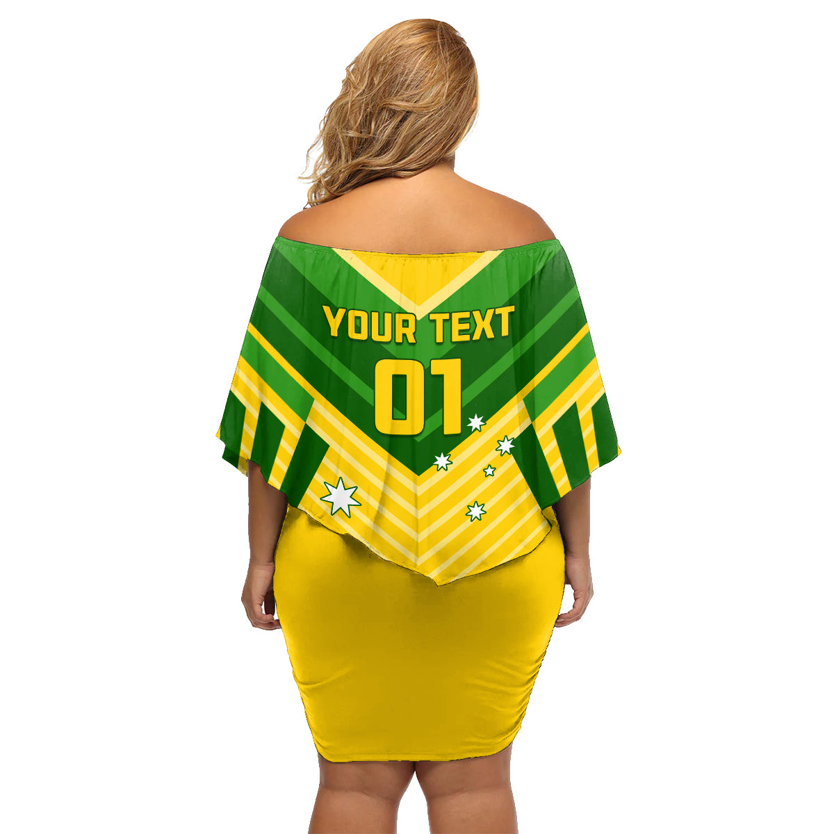 Australia Soccer Family Matching Off Shoulder Short Dress and Hawaiian Shirt Go Socceroos - Wonder Print Shop