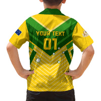 Australia Soccer Family Matching Puletasi and Hawaiian Shirt Go Socceroos - Wonder Print Shop