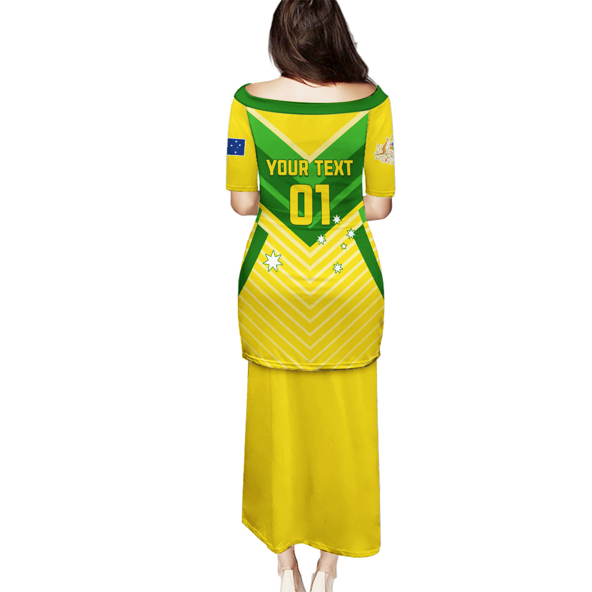 Australia Soccer Family Matching Puletasi and Hawaiian Shirt Go Socceroos - Wonder Print Shop