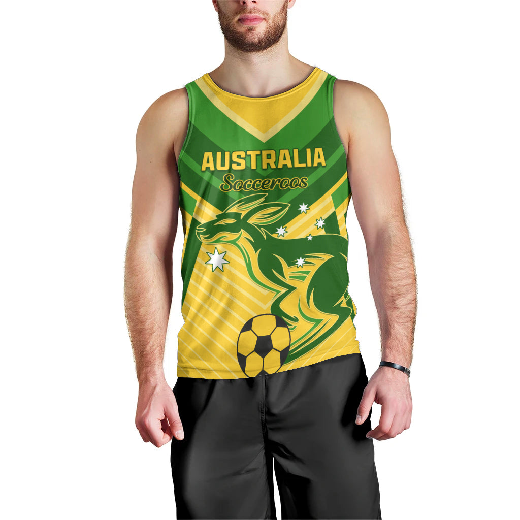 Australia Soccer Men Tank Top Go Socceroos - Wonder Print Shop