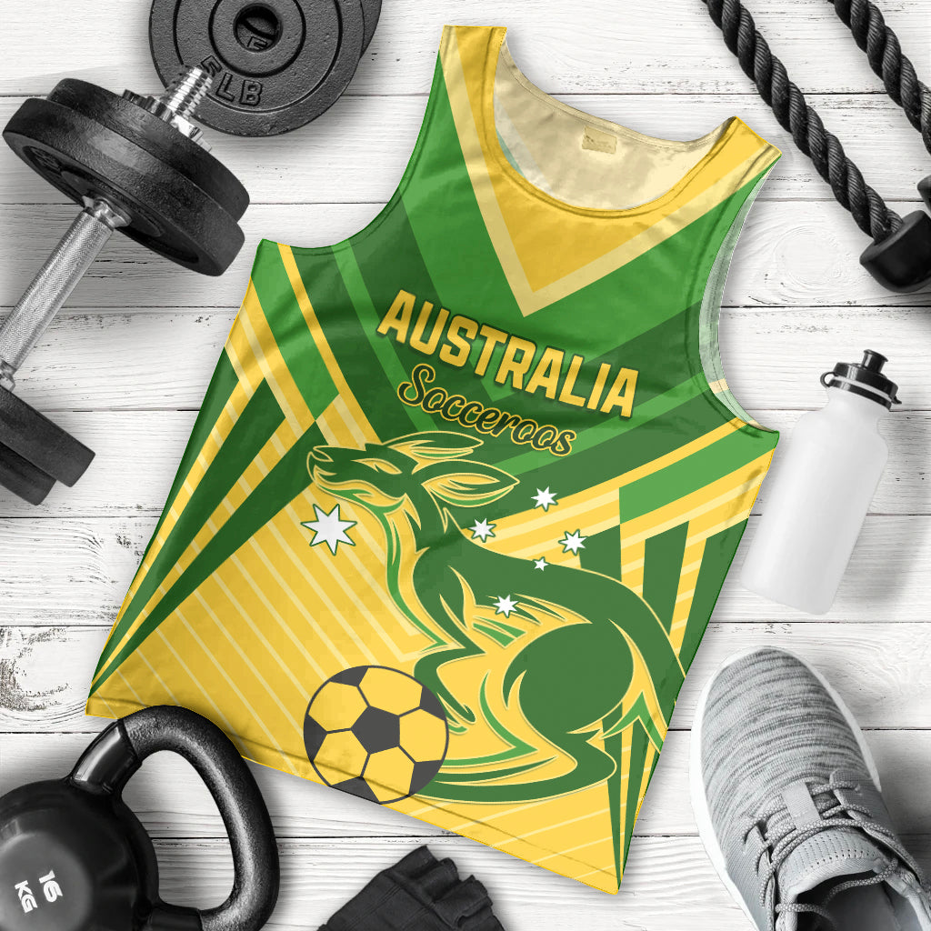 Australia Soccer Men Tank Top Go Socceroos - Wonder Print Shop