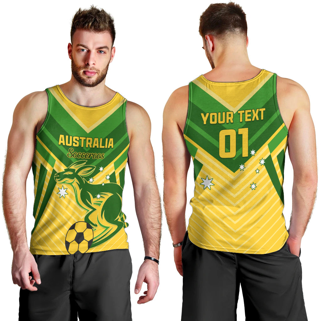 Australia Soccer Men Tank Top Go Socceroos - Wonder Print Shop