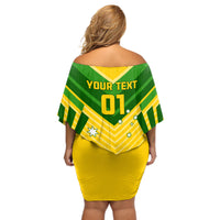 Australia Soccer Off Shoulder Short Dress Go Socceroos - Wonder Print Shop