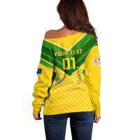 Australia Soccer Off Shoulder Sweater Go Socceroos - Wonder Print Shop