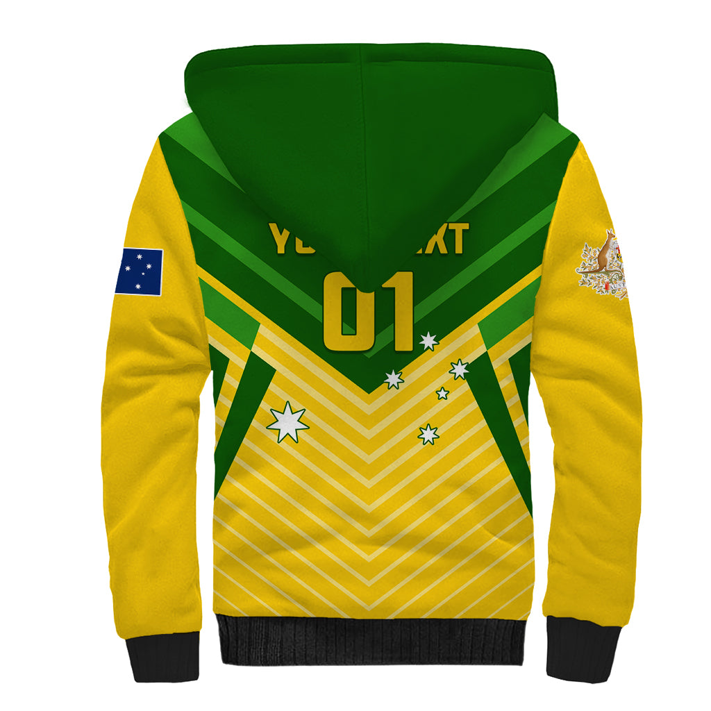 Australia Soccer Sherpa Hoodie Go Socceroos - Wonder Print Shop
