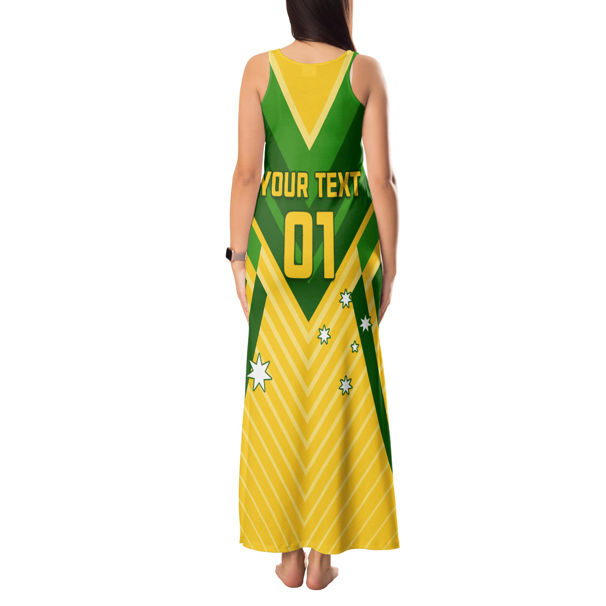 Australia Soccer Tank Maxi Dress Go Socceroos - Wonder Print Shop