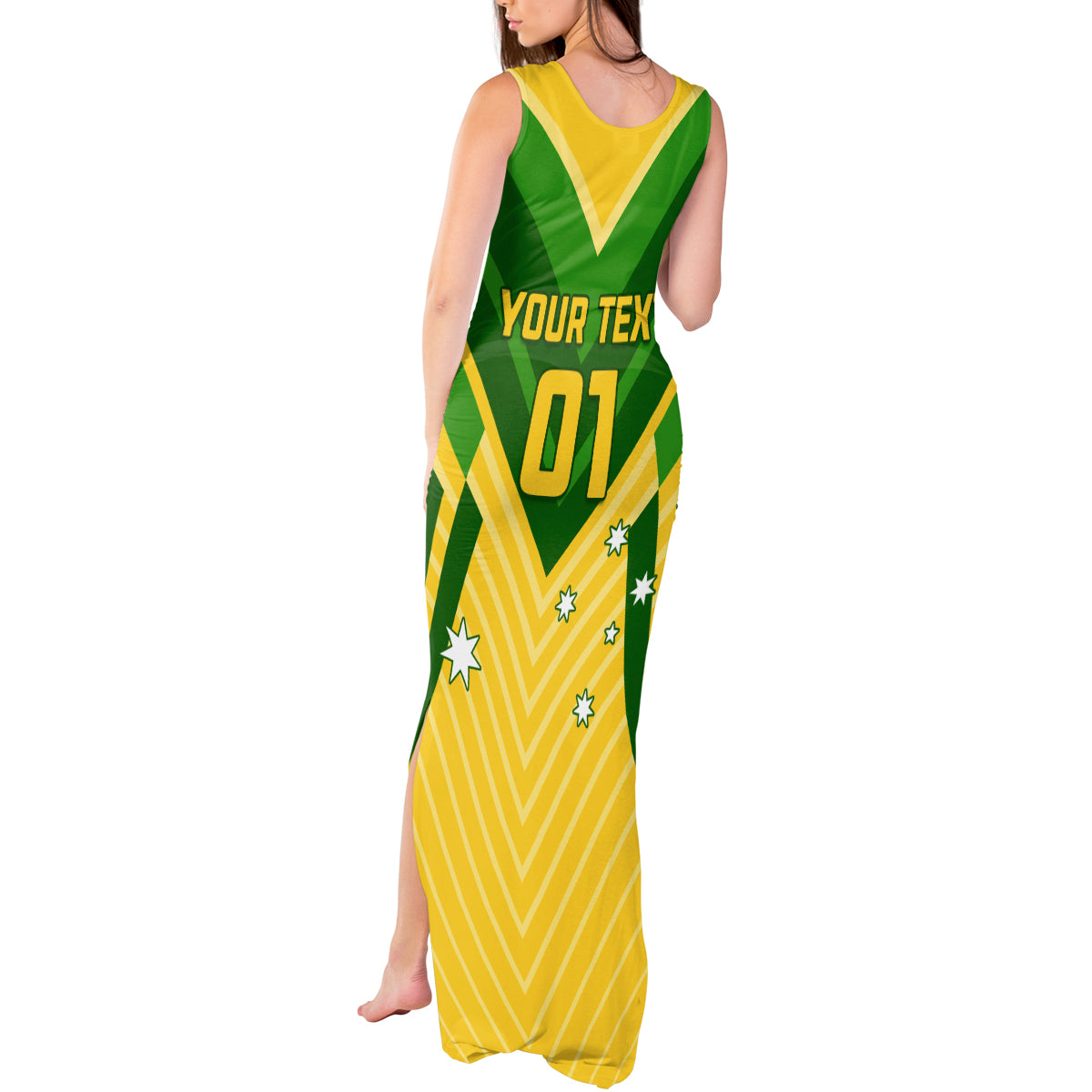 Australia Soccer Tank Maxi Dress Go Socceroos - Wonder Print Shop