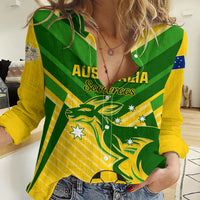 Australia Soccer Women Casual Shirt Go Socceroos - Wonder Print Shop