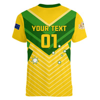 Australia Soccer Women V Neck T Shirt Go Socceroos - Wonder Print Shop