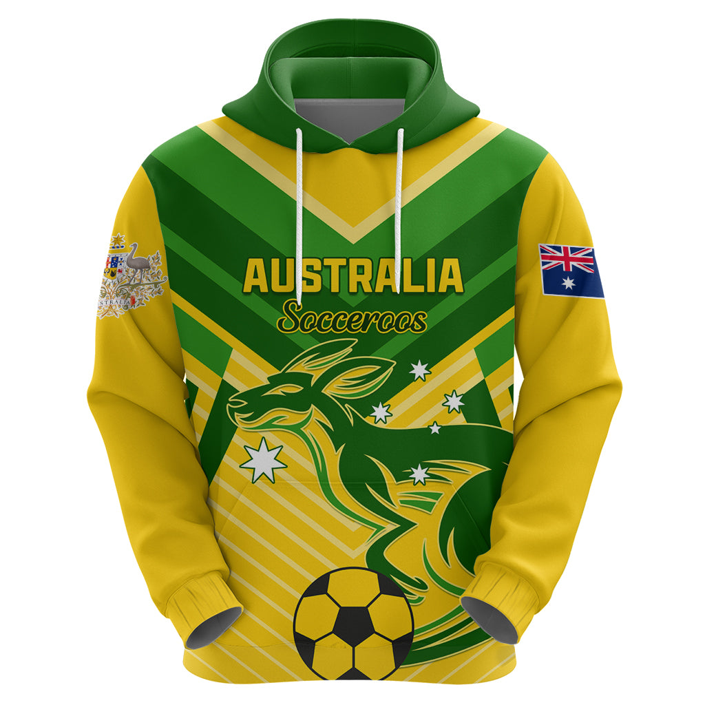 Australia Soccer Zip Hoodie Go Socceroos - Wonder Print Shop