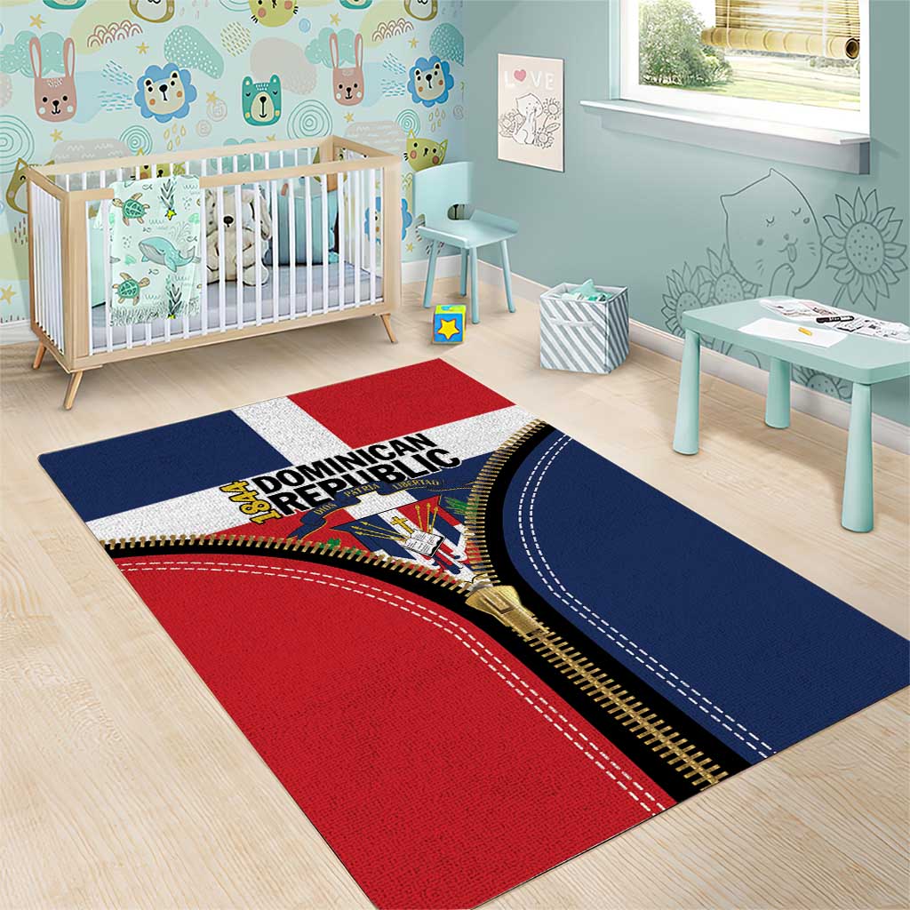 Dominican Republic 1844 Area Rug Coat Of Arms Zipper Stylized