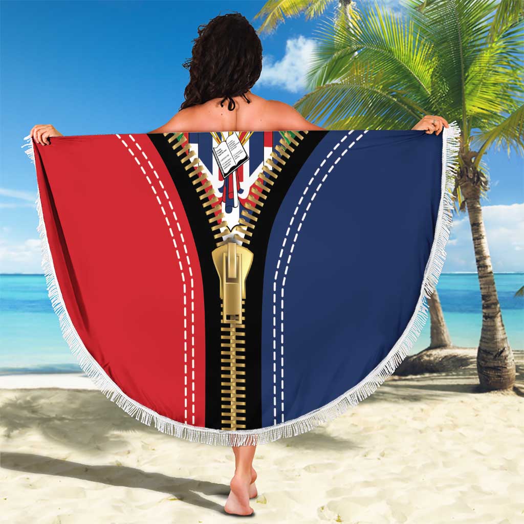 Dominican Republic 1844 Beach Blanket Coat Of Arms Zipper Stylized
