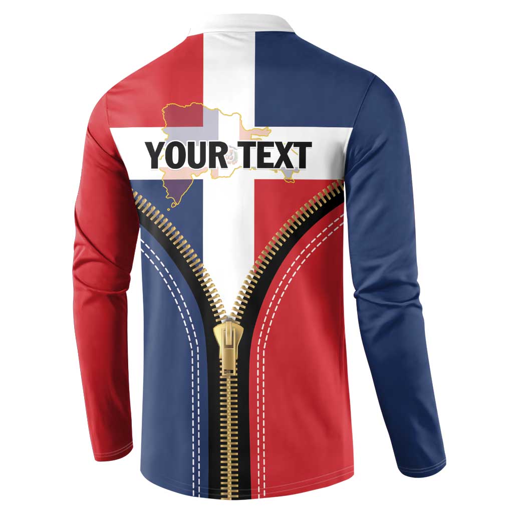 Personalized Dominican Republic 1844 Button Sweatshirt Coat Of Arms Zipper Stylized