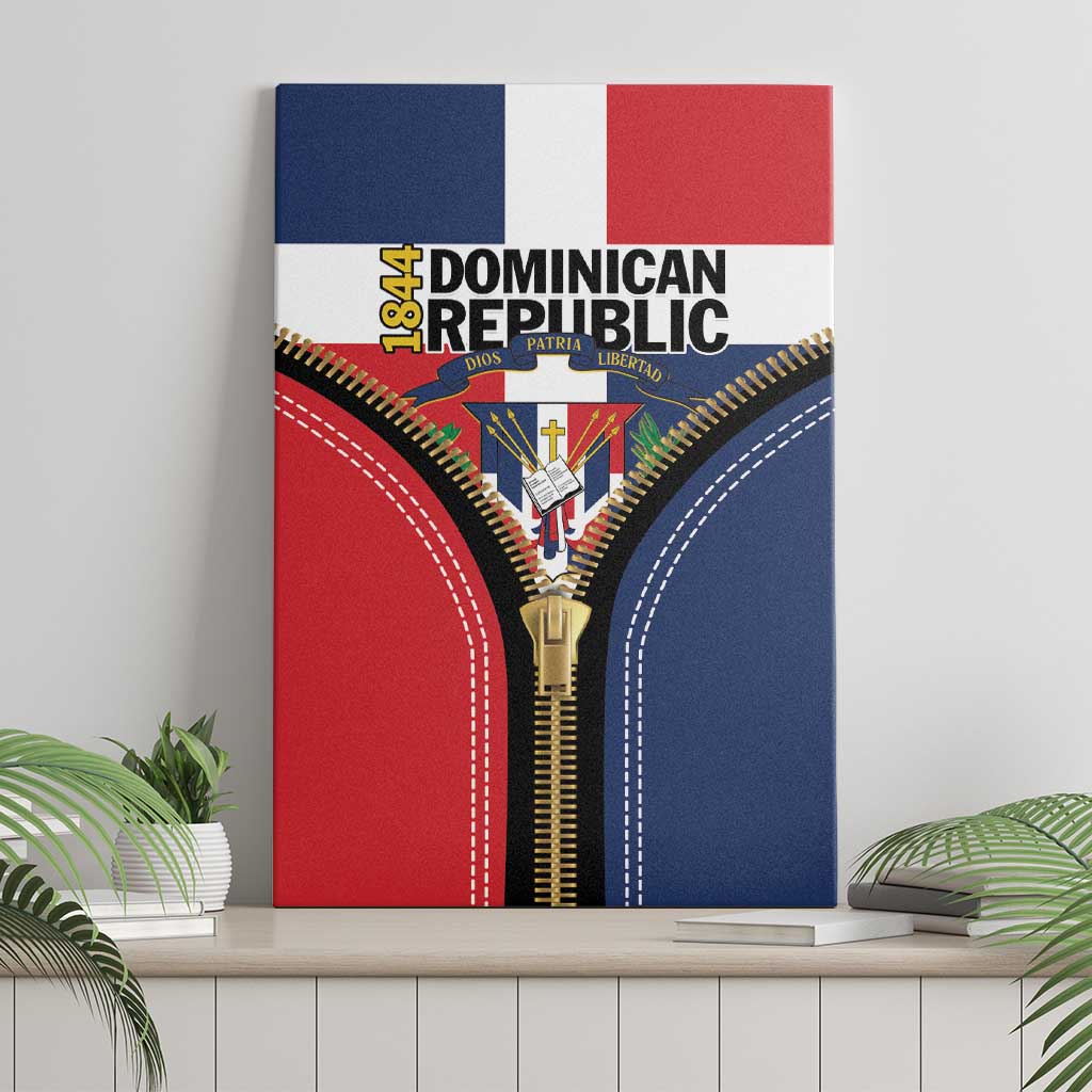 Dominican Republic 1844 Canvas Wall Art Coat Of Arms Zipper Stylized