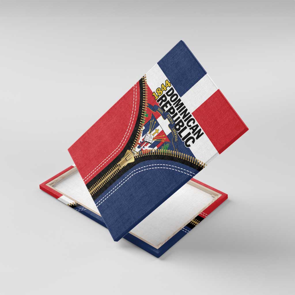 Dominican Republic 1844 Canvas Wall Art Coat Of Arms Zipper Stylized