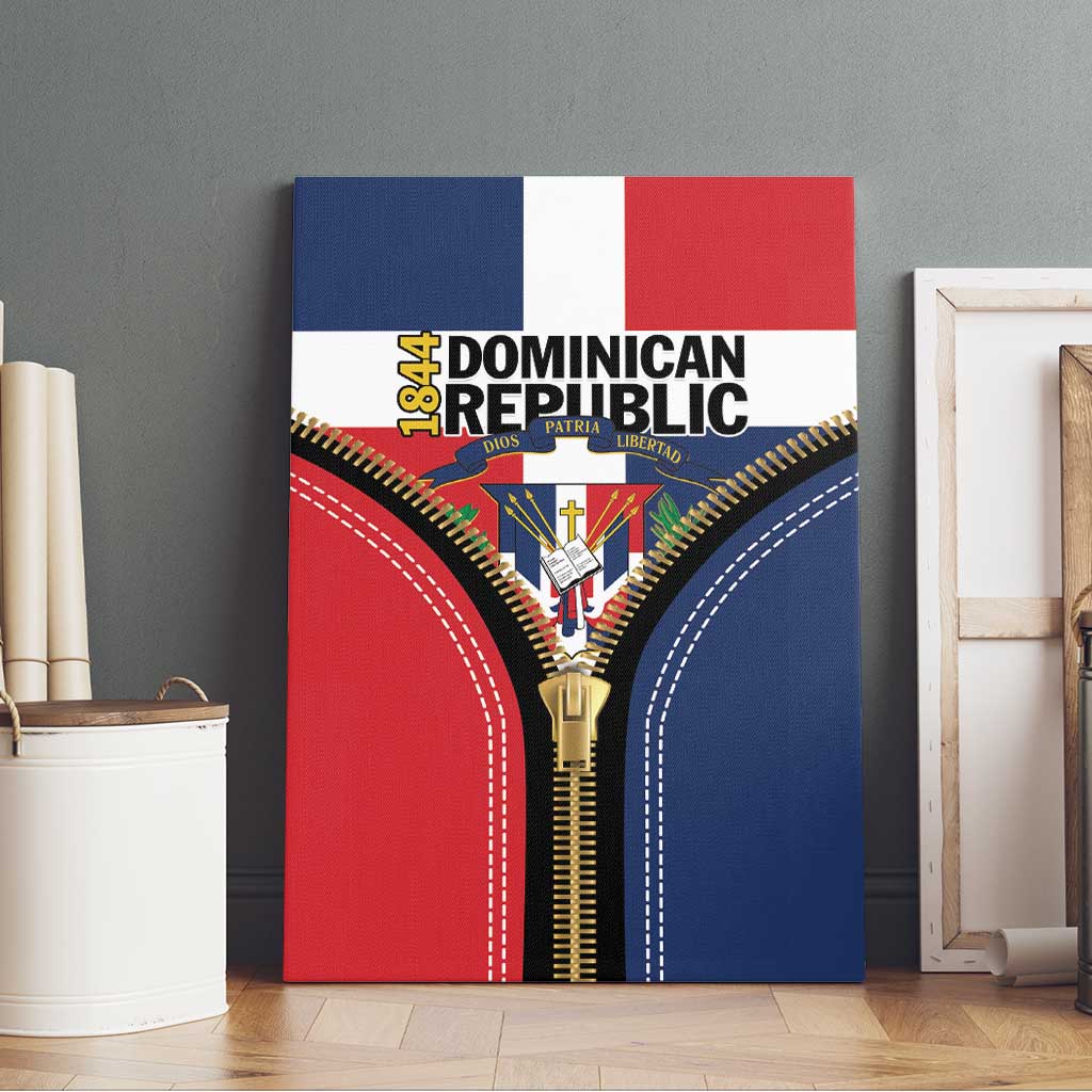 Dominican Republic 1844 Canvas Wall Art Coat Of Arms Zipper Stylized