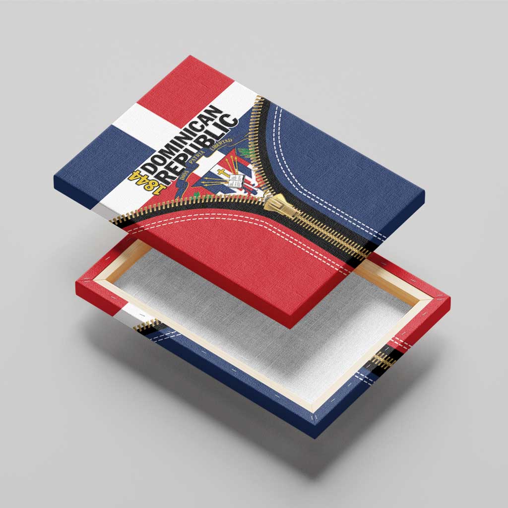 Dominican Republic 1844 Canvas Wall Art Coat Of Arms Zipper Stylized