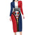 Personalized Dominican Republic 1844 Family Matching Long Sleeve Bodycon Dress and Hawaiian Shirt Coat Of Arms Zipper Stylized