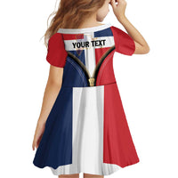 Personalized Dominican Republic 1844 Family Matching Off Shoulder Maxi Dress and Hawaiian Shirt Coat Of Arms Zipper Stylized