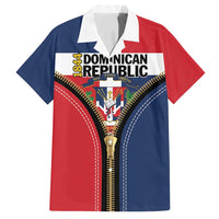Personalized Dominican Republic 1844 Family Matching Puletasi and Hawaiian Shirt Coat Of Arms Zipper Stylized
